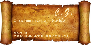 Czechmeiszter Gedő névjegykártya